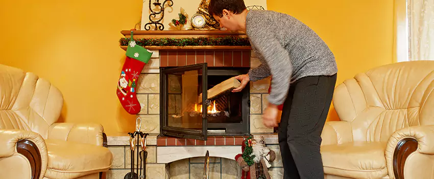 Rusted Metal Fireplace Restoration in Rocky Mount, North Carolina